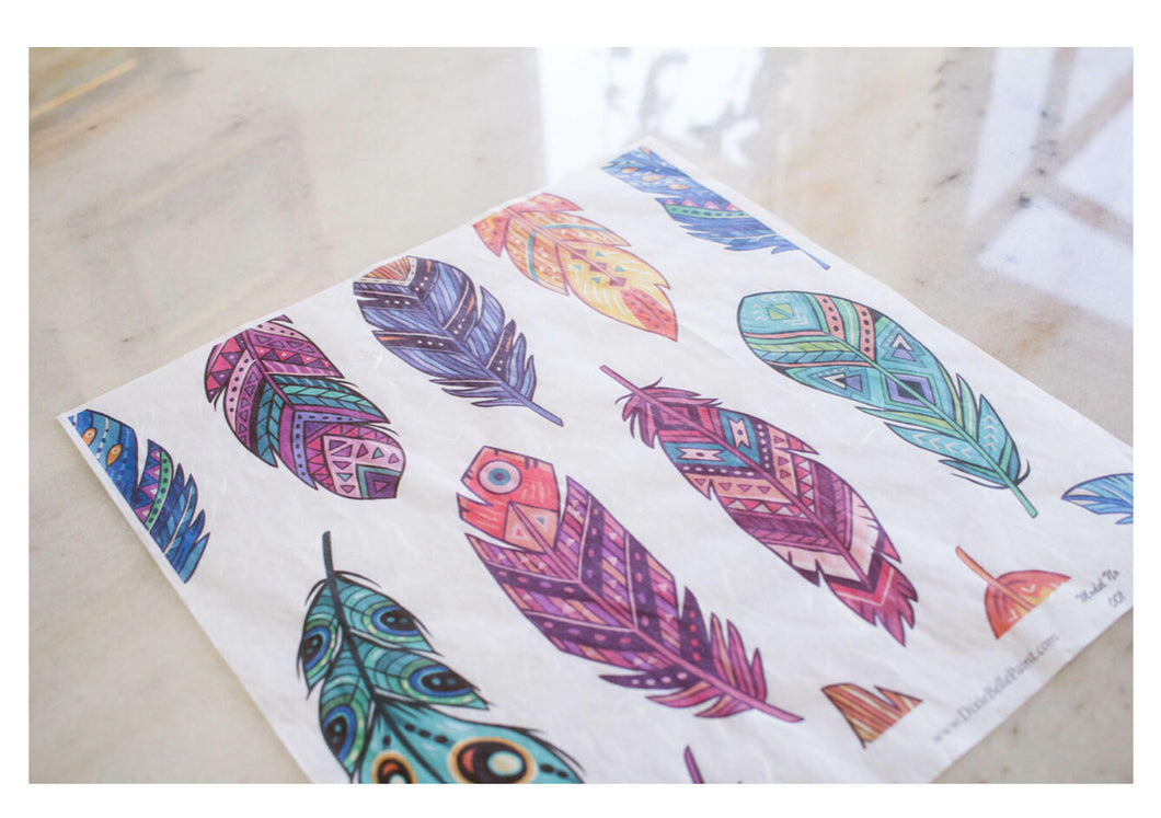 Feathers Decoupage Paper - Dixie Belle