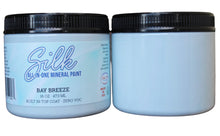 Load image into Gallery viewer, 2 containers of 16-Oz Silk all-in one mineral paint in Bay breeze color
