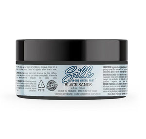 Silk All-In-One Mineral Paint Black Sands 4 oz, on white background 