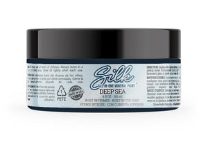 Silk All-In-One Mineral Paint Deep Sea 4 oz, on white background 