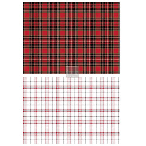 RED GINGHAM REDESIGN DÉCOR TRANSFERS® – SIZE 23″X 33″