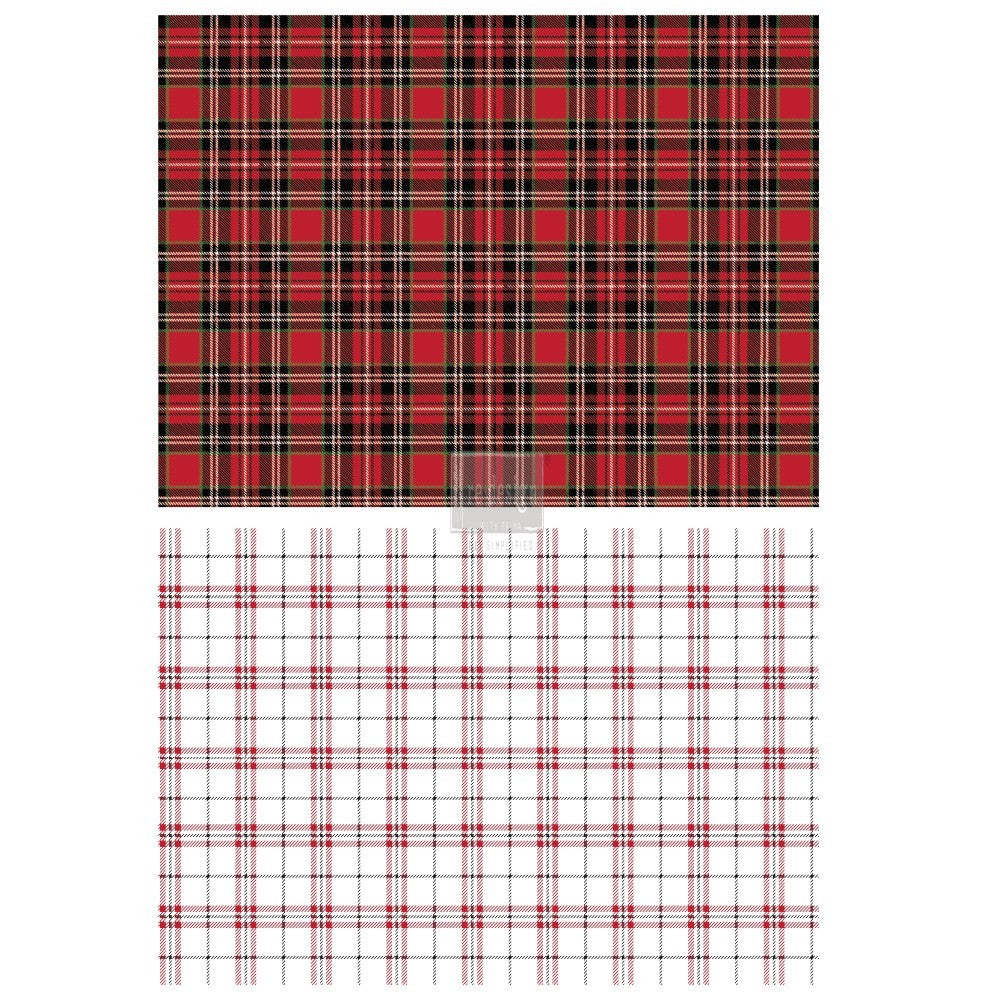 RED GINGHAM REDESIGN DÉCOR TRANSFERS® – SIZE 23″X 33″