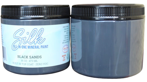 2 containers of 16-Oz Silk all-in one mineral paint in Black sandscolor