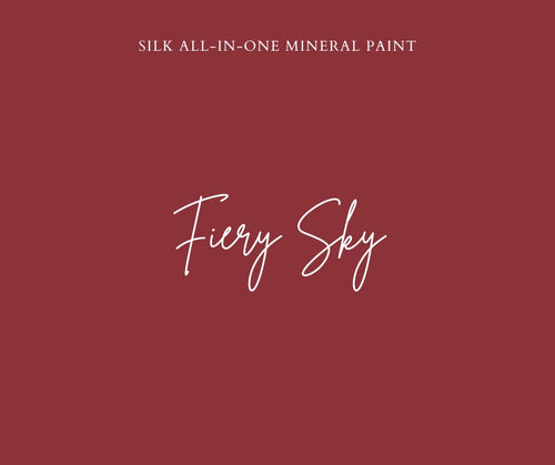 Color swatch of Silk all-in one mineral paint in Fiery Sky color