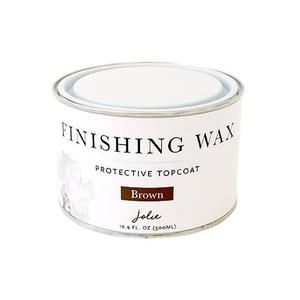 1 tin container of Jolie home finishing wax protective topcoat in brown
