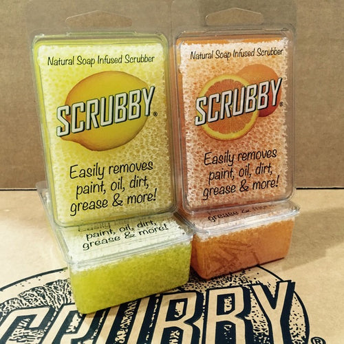 Scrubby - 1 container of Natural 4 Soap Infused Scrubber in Lemon and orange
