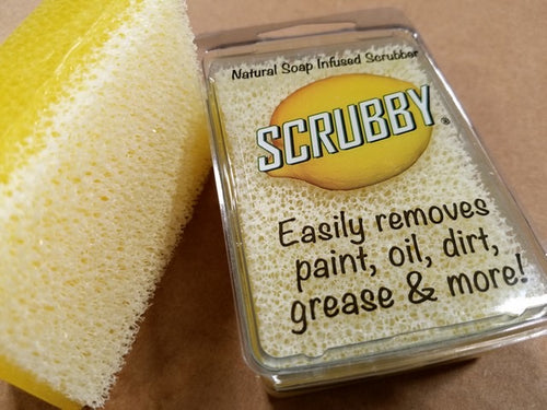Scrubby - 1 container of Natural Soap Infused Scrubber in Lemon scent