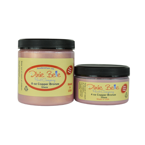 2 containers of Dixie belle company glaze in copper color