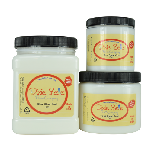 3 jars of Dixie belle paint clear coat flat