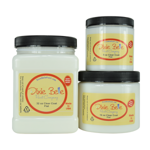 3 jars of Dixie belle paint clear coat flat