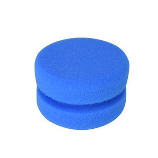 1 blue varnish sponge. On white background