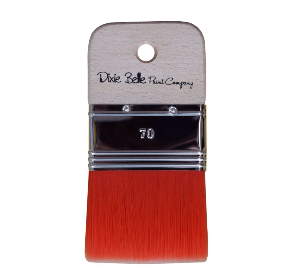 1 Dixie belle paint company scarlet brush with red bristles and wood handle 