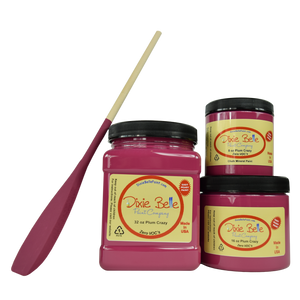 3 jars of Dixie belle no voc’s chalk mineral paint in the color plum crazy