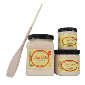 3 jars of Dixie belle no voc’s chalk mineral paint in the color tea rose 