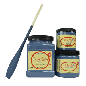 3 jars of Dixie belle no voc’s chalk mineral paint in the color yankee blue